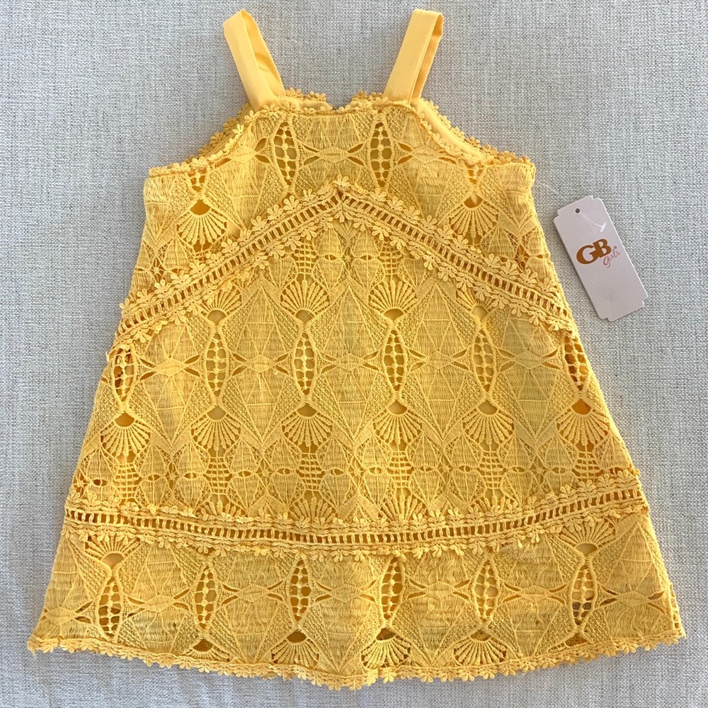 Yellow lace toddler dress